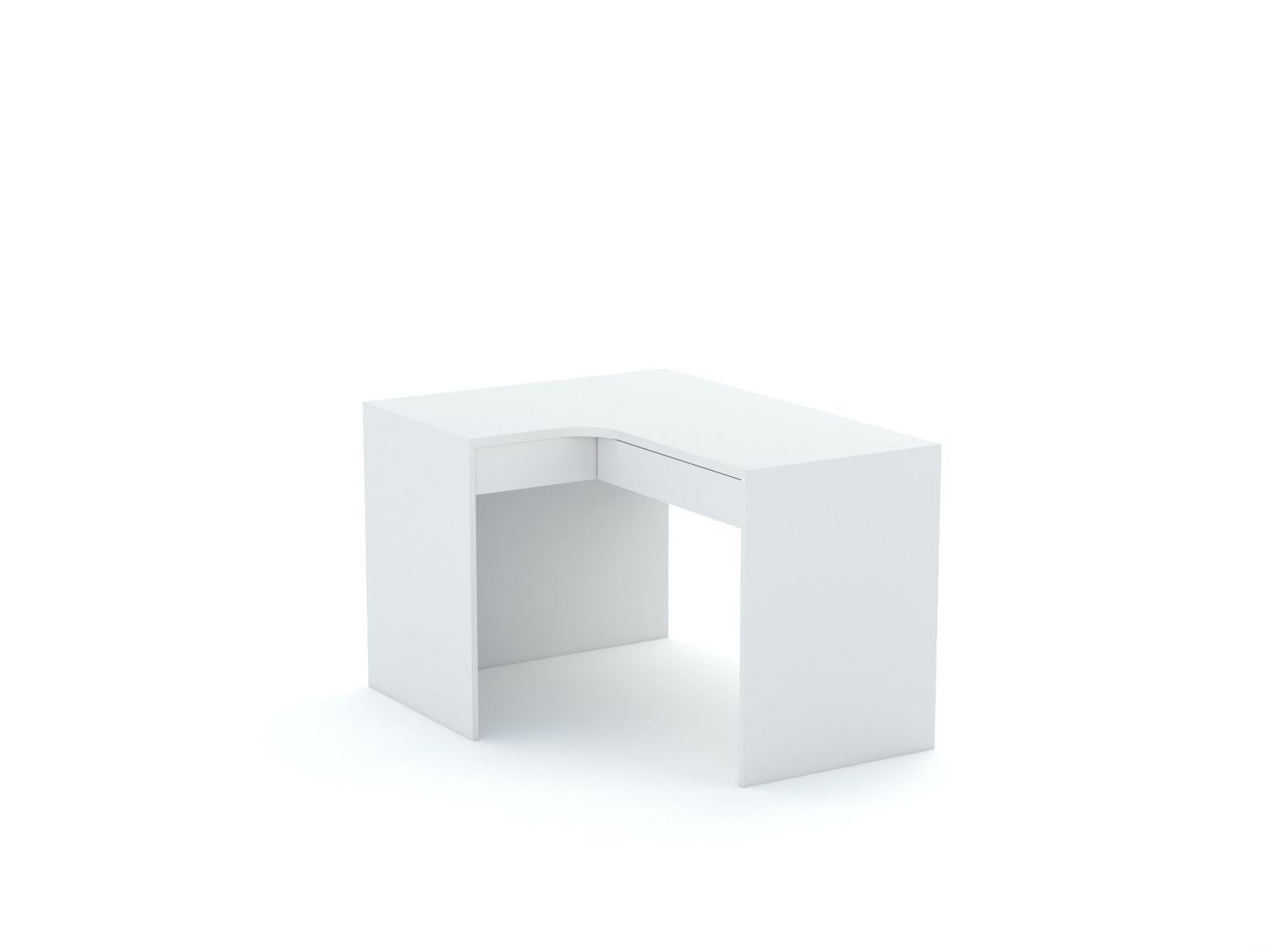 Rohový písací stôl B58 125x95 L ľavý | White