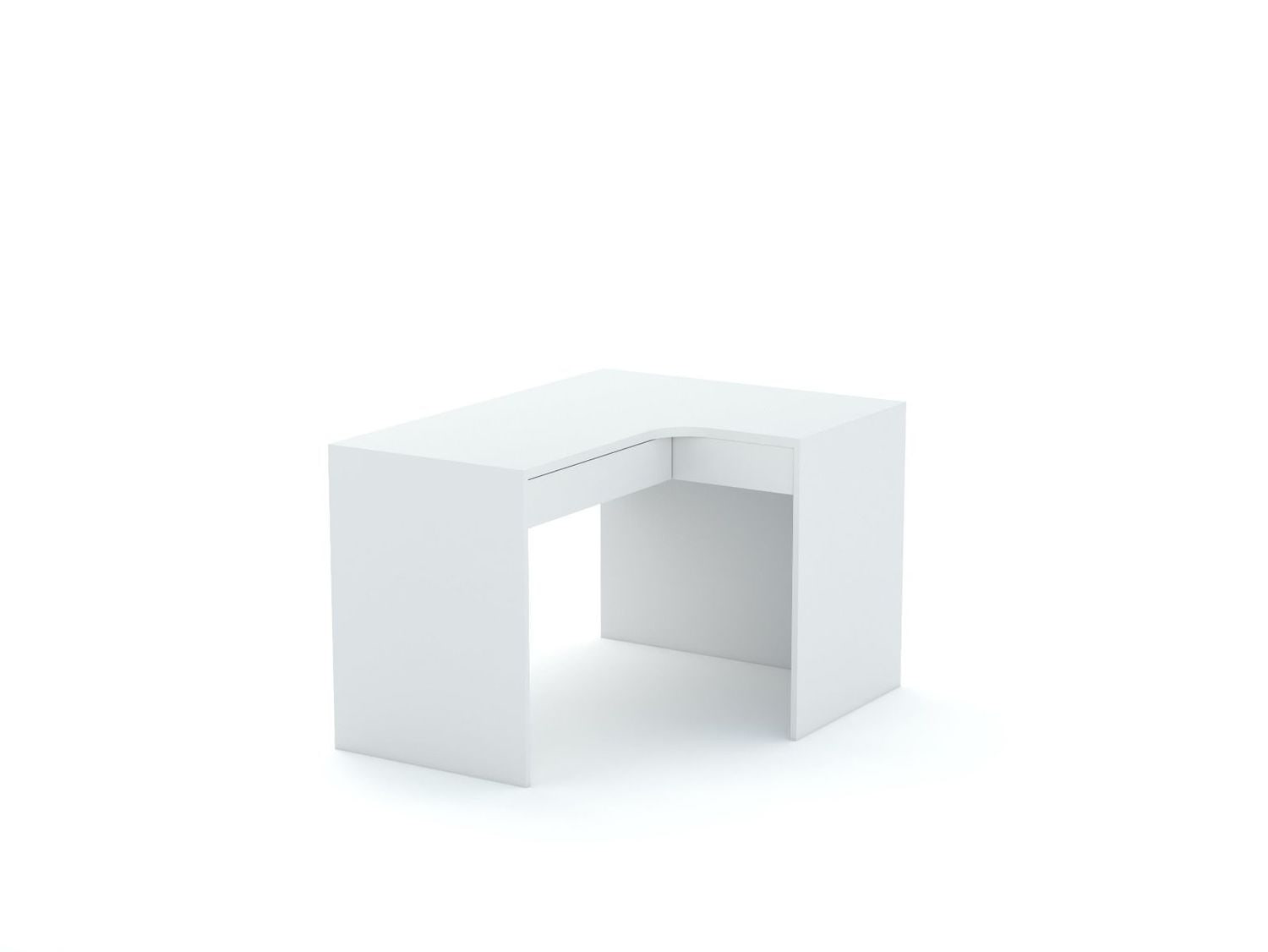 Rohový písací stôl B58 125x95 R pravý | White