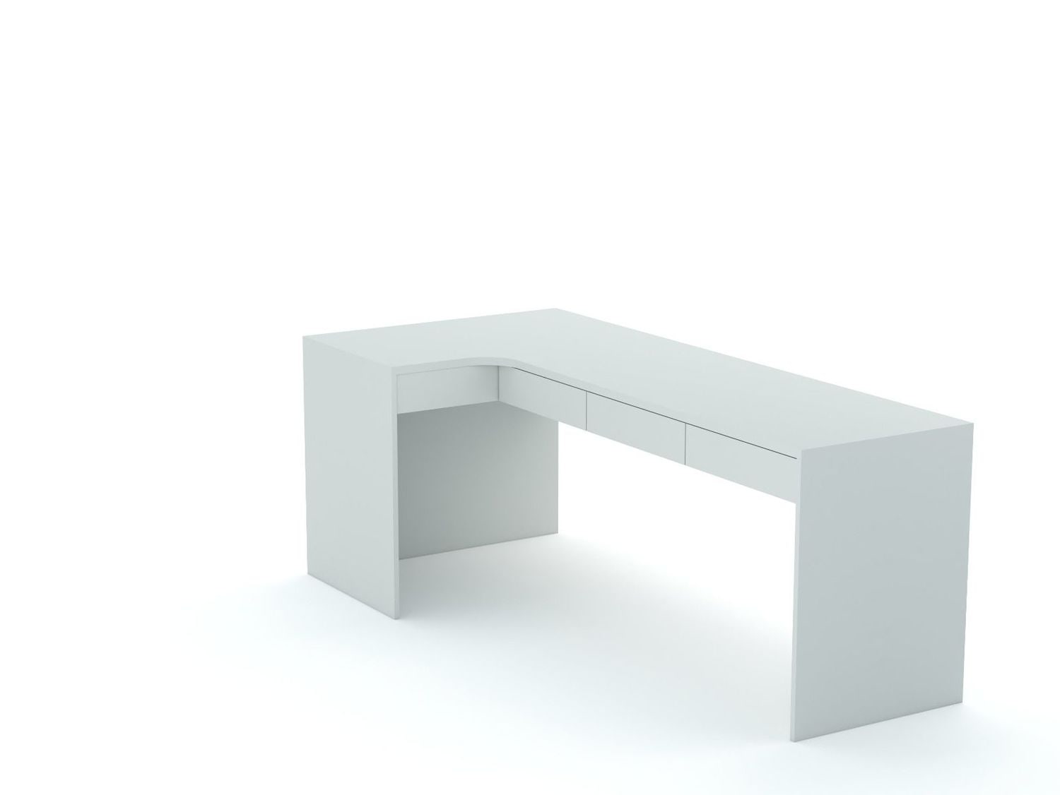 Rohový písací stôl B58 205x95 L ľavý | Stone