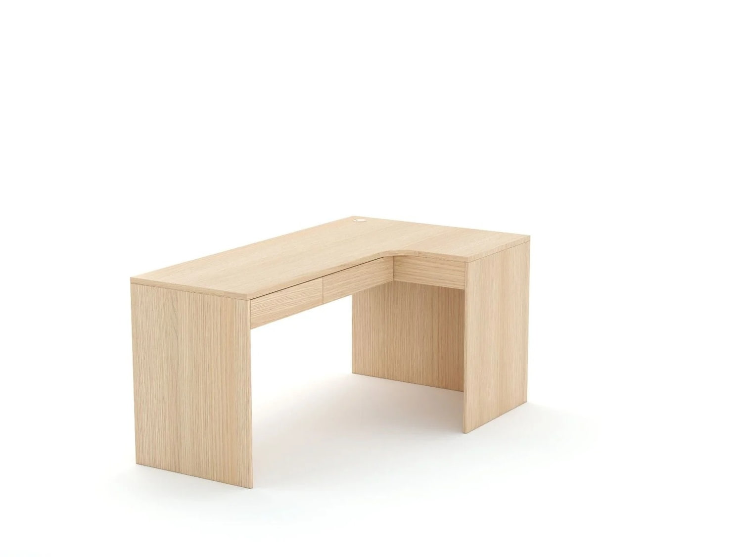 Rohový písací stôl B58 165x95 R pravý | Oak Lindberg