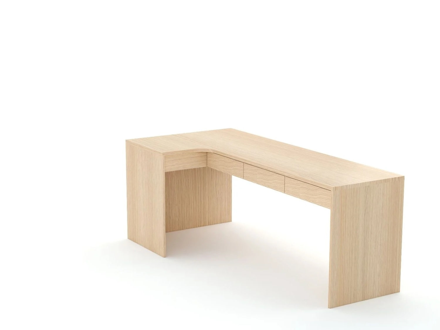 Rohový písací stôl B58 205x95 L ľavý | Oak Lindberg
