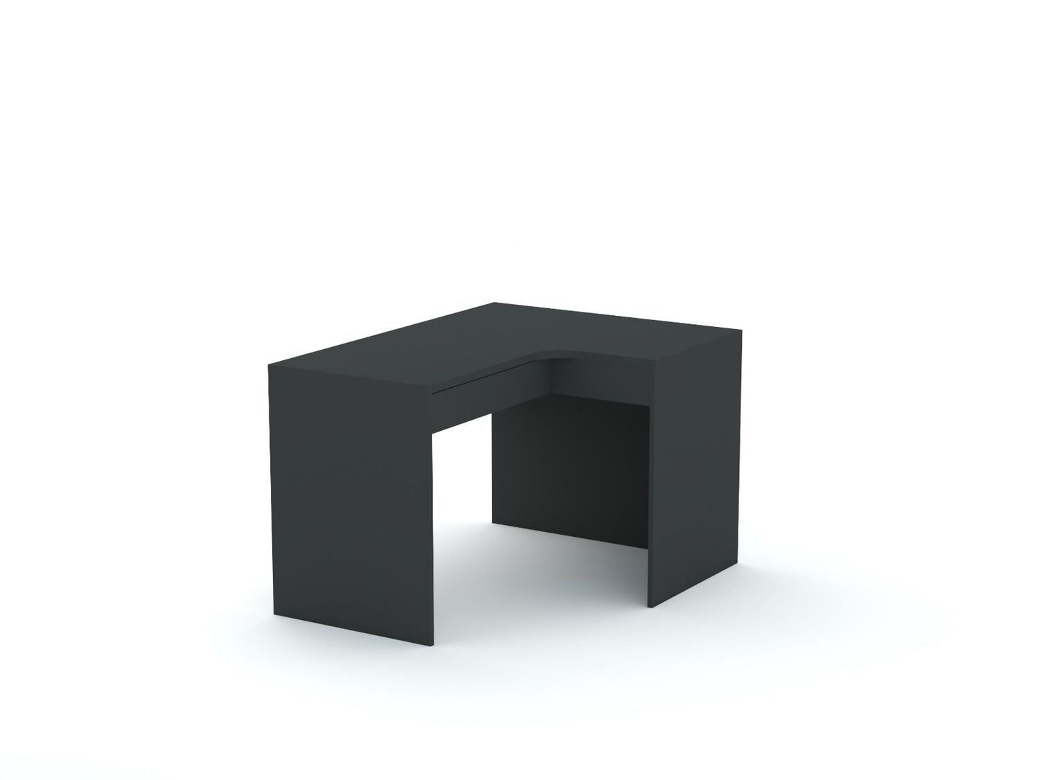 Rohový písací stôl B58 125x95 R pravý | Anthracite
