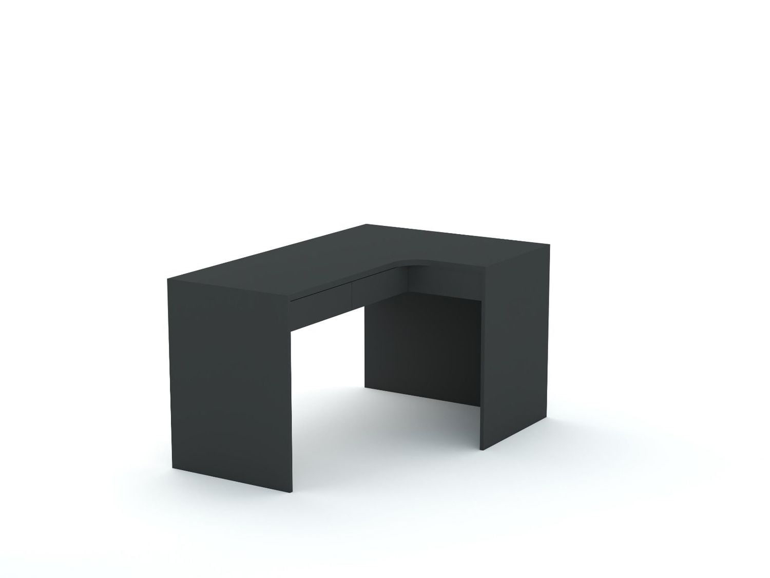 Rohový písací stôl B58 145x95 R pravý | Anthracite