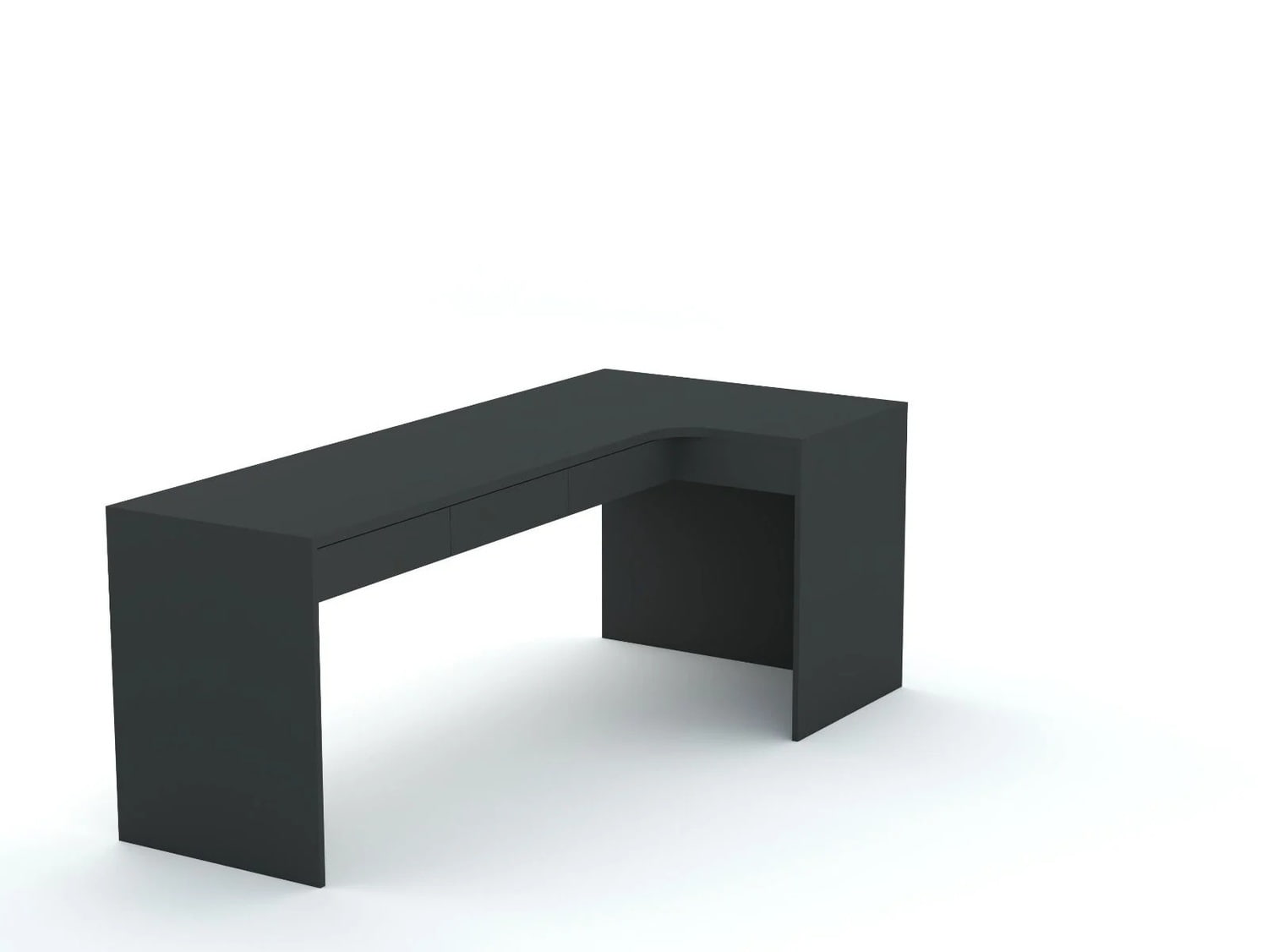 Rohový písací stôl B58 205x95 R pravý | Anthracite