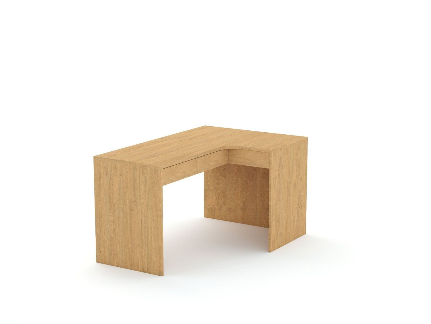 Rohový písací stôl B58 145x95 R pravý | Oak