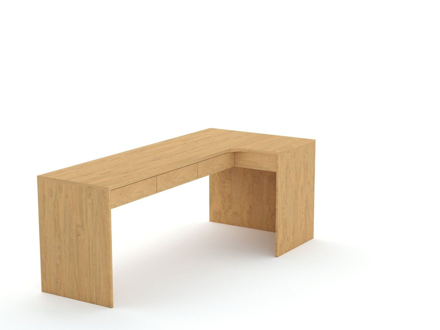 Rohový písací stôl B58 205x95 R pravý | Oak
