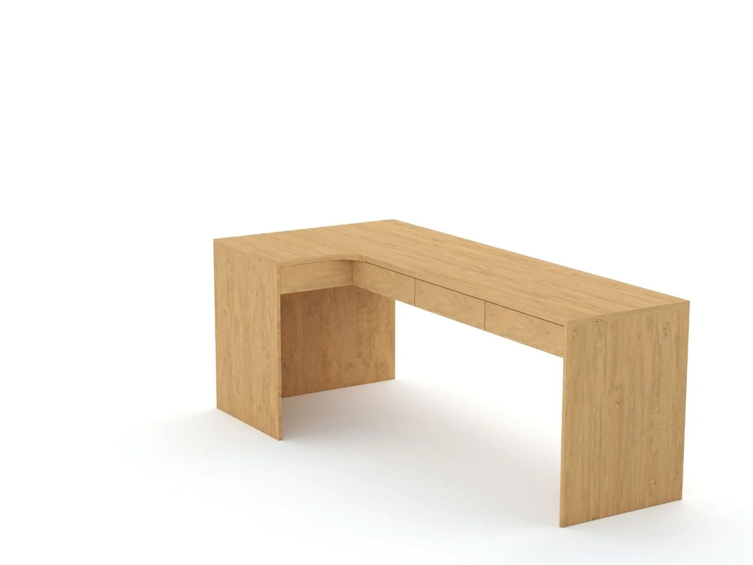 Rohový písací stôl B58 205x95 L ľavý | Oak