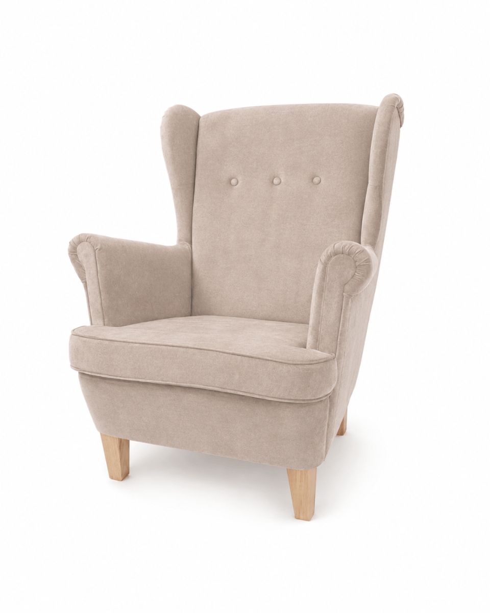 Kreslo ušiak Beige Cloud 03