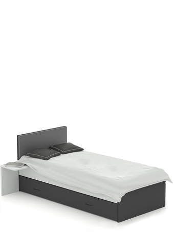 Posteľ 90x200 Grey Dark