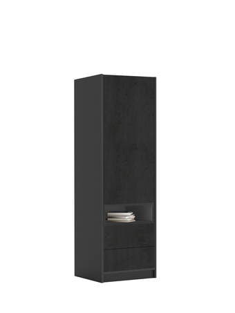 Skriňa 60-2-60L/200 Concrete Dark