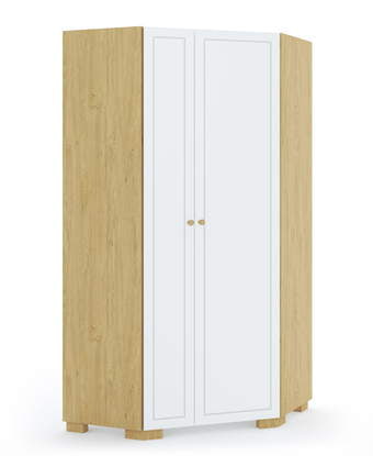 Rohová skriňa Frame Oak White
