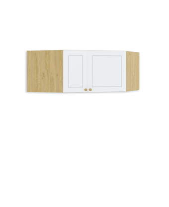 Nadstavec rohovej skrine Frame Oak White