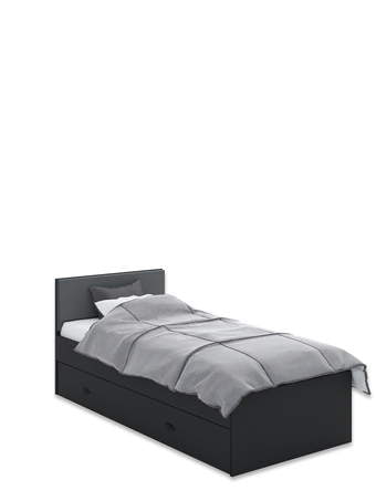 Posteľ 90x200 S Dark Anthracite