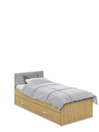 Posteľ 90x200 S Oak Stone