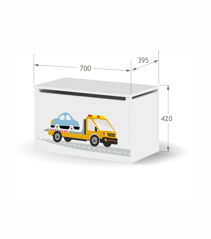 Skrzynia Happy Animals White