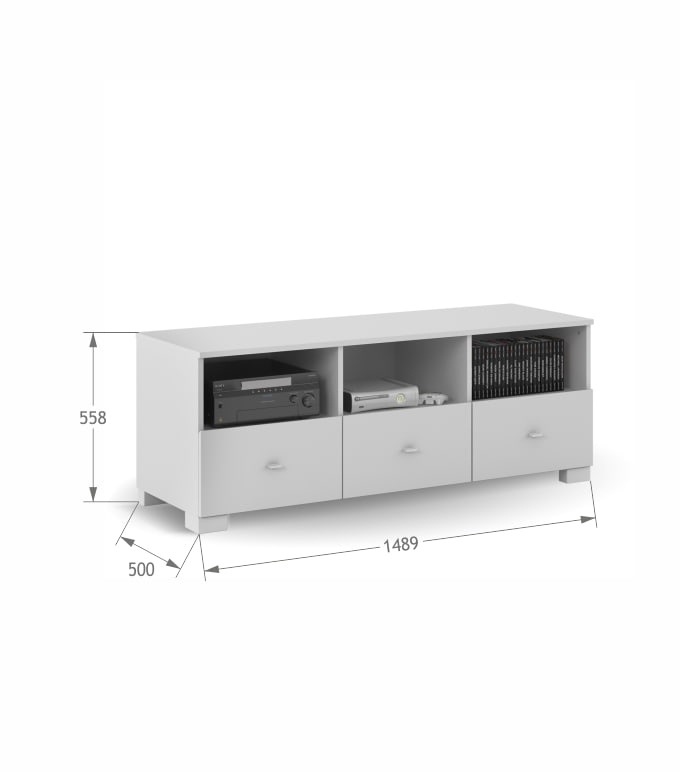 Szafka RTV 150 UNI White