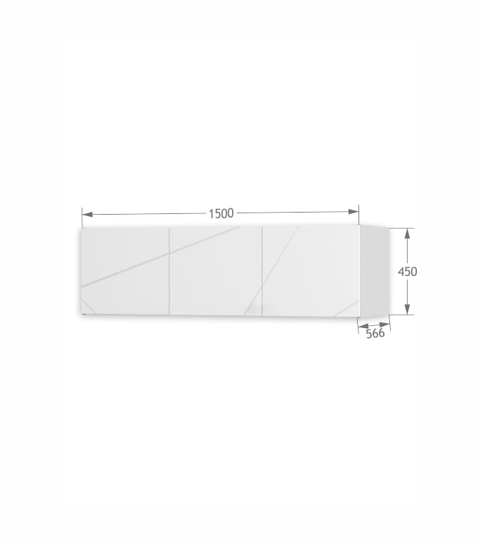 Nadstawka szafy 150 X White
