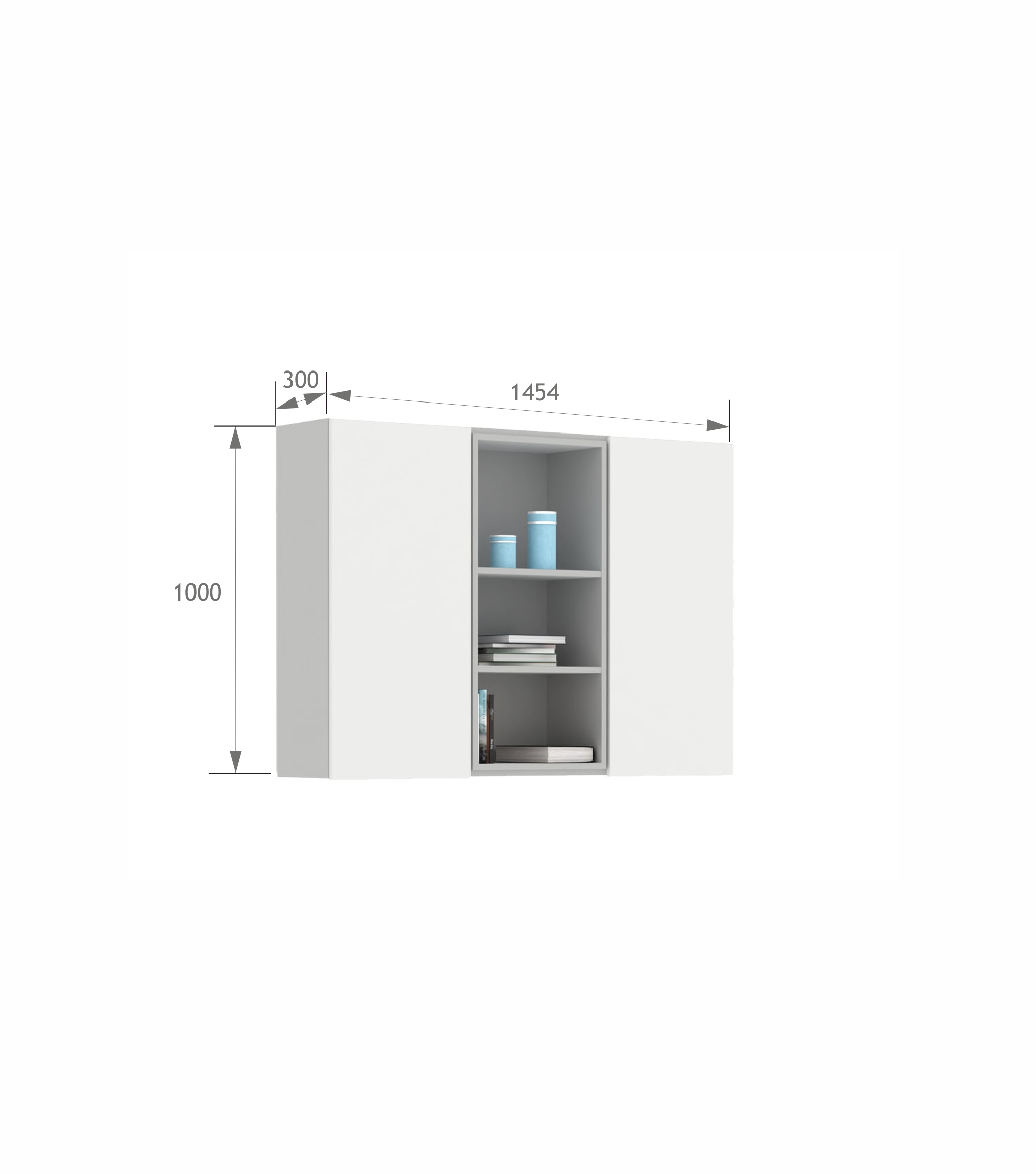 Szafka 1450-30 White Grey