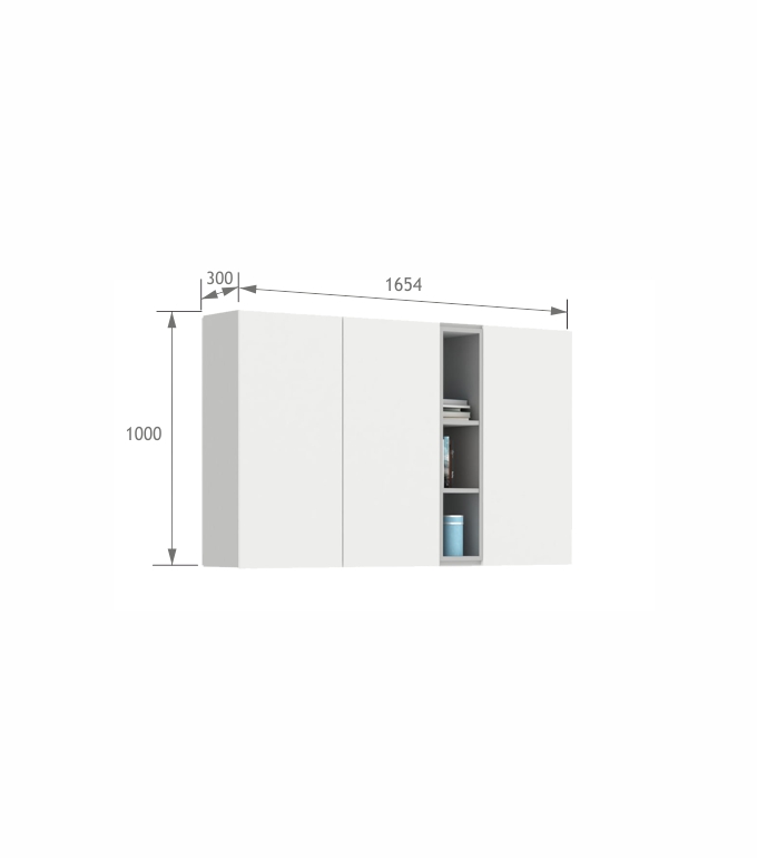 Szafka 1650-30 White Grey